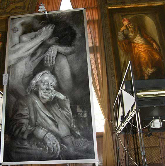 Edward lucie Smith by Mimmo Alfarone Salone Sansoviniano Biblioteca Nazionale Marciana
