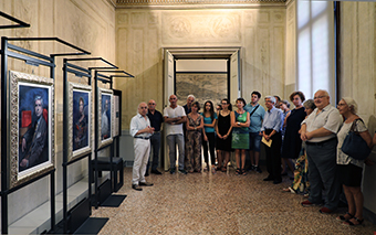 Il Direttore della Biblioteca Nazionale Marciana Maurizio Messina illustra i quattro rittratti By Mimmo Alfarone