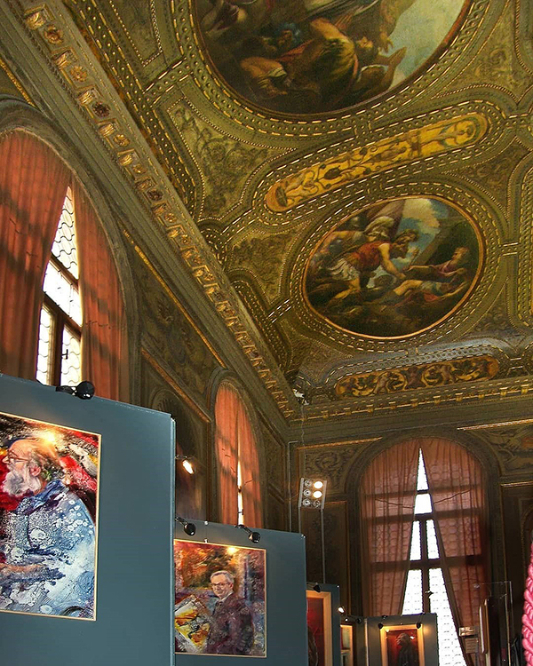 Interno Sala Monumentale BIblioteca Nazionale Marciana Venezia Mostra di Mimmo Alfarone