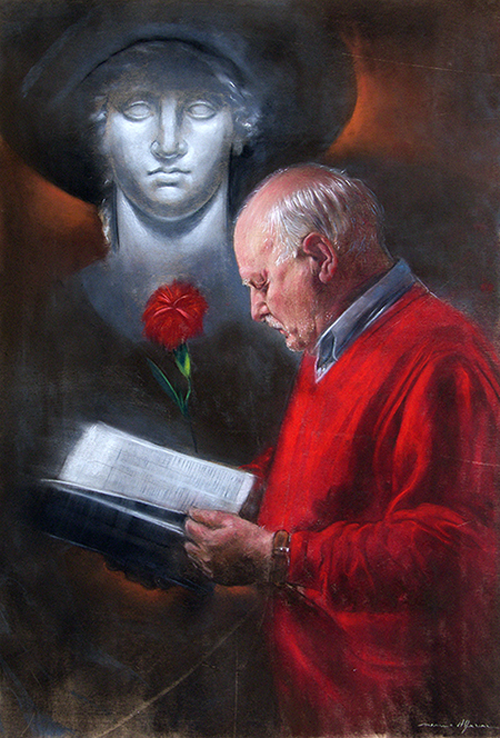 Ritratto di Maurizio Calvesi By Mimmo Alfarone Biblioteca Nazionale Marciana Venezia