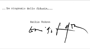 Testimonianza di Emilio Vedova sul suo ritratto By Mimmo Alfarone